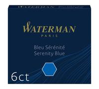 Cartouches courtes pour stylos plumes Waterman Boîte de 6 bleue