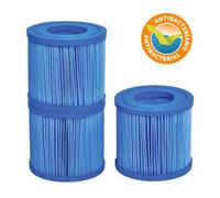 Cartouches de filtration - NETSPA - Lot de 3 - Anti-bactériennes - Compatible tous spas - Ø10.4 x H8cm