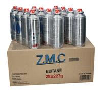 Cartouches de gaz butane ZMC 28x 227g MSF-1a avec attache baïonnette, cartouches de gaz universelles pour réchaud de camping, chauffage au gaz, brûleur à gaz, brûleur à souder, brûleur à désherbeurs,
