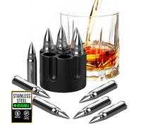 Cartouches de glaçons, Whiskey Stone Bullets, Glaçons en acier inoxydable, Cadeaux pour hommes, Whiskey Stone Set