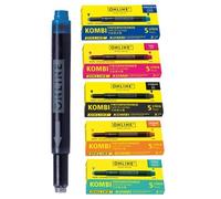 Cartouches D'encre - Longue - Pour Stylo Plume Et Roller - Noir - Bleu - Turquoise - Orange - Rose