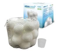 COIL Pool Blue Lot de 20 balles filtrantes pour Piscine - Filtre à Eau écologique réutilisable - Compatible avec Les filtres de Type VI et Type S1 - Réduit Les bactéries - 40 g (Blanc)