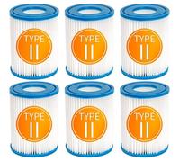 Cartouches filtrantes de Rechange compatibles avec Best-Way Type II 58094 Le Filtre de Piscine Gonflable, 4,2"", 5,4"", Lot de 6