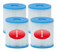Cartouches filtrantes piscine - Bestway - Lot de 4 cartouches - Taille I - Pour Bestway 58093 - Filtration efficace