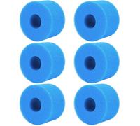 Cartouches filtrantes pour piscine - Lot de 6 cartouches - Éponge lavable et réutilisable - Dimensions 108x40x73 mm