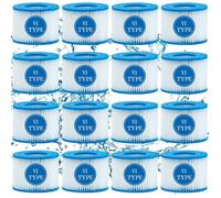 Cartouches filtrantes pour spa - Bestway - Lot de 16 cartouches - Type VI - Hauteur 80 mm - Diamètre extérieur 104 mm