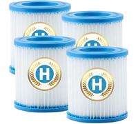 Cartouches filtrantes Type H - PZCC - Intex 28601/28602 - Filtration efficace - Lot de 4 - Pour piscine & spa