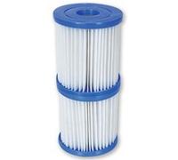 Bestway Cartouches filtrantes Type I pour filtre 58381 - Lot de 2 Blanc