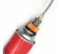 Carylozet Adaptateur de recharge de gaz butane en alliage d'aluminium pour bidons de camping à vis - Connecteur de buse de gaz portable léger de 15 g compatible avec