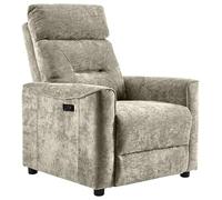 Casa Collection Fauteuil relax Beatrix 1 moteur en tissu beige foncé