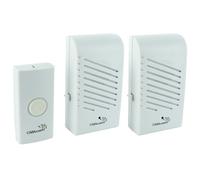 Casa Control Sonnette sans fil avec 1 bouton et 2 carillons 230 V à 16 mélodies, portée jusqu'à 30 m