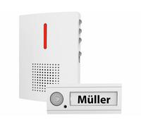 Casa Control Sonnette sans fil IPX4 avec signal sonore et lumineux FTK-120 - Blanc