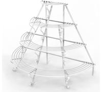 Casa Padrino Art Nouveau Étagère à fleurs 153 x 76 x H. 117 cm - Différentes couleurs - Escalier à fleurs semi-circulaire - Étagère à plantes en fer forgé - Art Nouveau Accessoires de décoration de ja