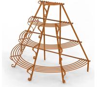 Casa Padrino Art Nouveau Étagère à fleurs 153 x 76 x H. 117 cm - Différentes couleurs - Escalier à fleurs semi-circulaire - Étagère à plantes en fer forgé - Art Nouveau Accessoires de décoration de ja