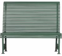 Casa Padrino Art Nouveau Métal Banc de jardin à haut dossier Vert 116 cm - Meubles de jardin