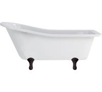Casa Padrino Baignoire de luxe Art Nouveau Blanc / Noir 169 x 73 x H. 77 cm - Baignoire à poser en acrylique rétro - Meubles de salle de bain rétro nostalgiques