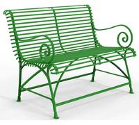 Casa Padrino Banc de jardin Art Nouveau 120 x 60 cm - Différentes couleurs - Fer forgé Banc de jardin et de terrasse avec dossier et accoudoirs - Art Nouveau Meubles de jardin et de terrasse