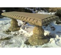 Casa Padrino Banc de jardin Art Nouveau Beige 140 x 38 x H. 48 cm - Banc de jardin et de terrasse avec de magnifiques ornements - Meubles de jardin et de terrasse Art Nouveau
