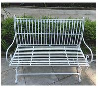 Casa Padrino Banc de jardin Art Nouveau Blanc 103,5 cm - Mobilier de jardin Baroque & Art Nouveau