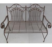 Casa Padrino Banc de jardin Art Nouveau Rustique Marron 120 x 58 x H. 97 cm - Banc nostalgique - Meubles de jardin et de terrasse
