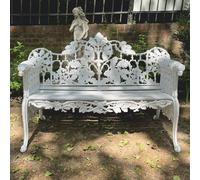 Casa Padrino Banc de jardin baroque blanc 148 cm - Mobilier de jardin baroque