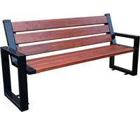 Casa Padrino Banc de jardin de luxe brun foncé / noir 180 x 40 x H. 90 cm - Banc de parc Banc de château