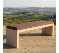 Casa Padrino : banc de jardin de luxe marron / beige mat, 180 cm - Banc de jardin d'extérieur