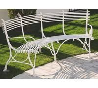 Casa Padrino Banc de jardin en fer forgé 1,9 x 0,48 x H. 0,9m - Vintage Nostalgie
