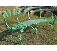 Casa Padrino Banc de jardin en fer forgé 1,9 x 0,48 x H. 0,9m - Vintage Nostalgie