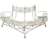 Casa Padrino Banc de jardin en fer forgé 1,9 x 0,9 x H. 0,9m - Banc d'arbre vintage