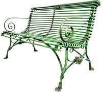 Casa Padrino Banc de jardin en fer forgé 2 places - Banc de jardin avec pieds griffes