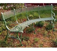Casa Padrino Banc de jardin en fer forgé avec pieds à griffes 1,9 x 0,48 x H. 0,9m - Vintage Nostalgie