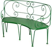 Casa Padrino Banc de jardin en fer forgé - différentes couleurs - 1,4 x 0,48 x H. 0,9m - Vintage Nostalgie
