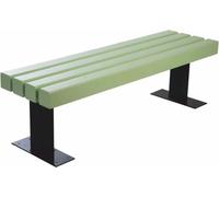 Casa Padrino Banc de parc - Banc urbain vert clair / noir 150 cm - Banc de jardin massif