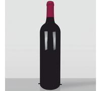 Casa Padrino Bouteille de vin décorative XXL Noir / Violet H. 230 cm - Décoration de jardin géante