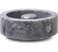Casa Padrino Cendrier de luxe Gris Ø 20 x H. 7,5 cm - Cendrier rond en marbre - Accessoires déco - Qualité de luxe