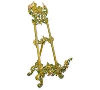 Casa Padrino Chevalet Art Nouveau Vert / Multicolore H. 59 cm - Chevalet nostalgique en fonte avec support dépliable - Accessoires Déco Baroque & Art Nouveau
