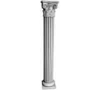 Casa Padrino Colonne Baroque Grise 32 x 32 x H. 260 cm - Colonne de jardin géante de style baroque - Décoration de jardin colonne en pierre - Accessoires de décoration baroque de jardin et de terrasse