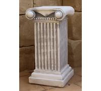 Casa Padrino Colonne Baroque Grise 37 x 38 x H. 71 cm - Somptueuse colonne de jardin de style baroque - Décoration de jardin colonne en pierre - Accessoires de décoration baroque de jardin et de terra