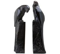 Casa Padrino Designer Bronze Perroquet Serre-livres Lot de 2 - Collection de Luxe