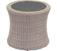 Casa Padrino Designer Garden Lounge Table Tressée avec plateau Spraystone - Mobilier de jardin