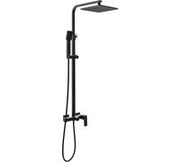 Casa Padrino Ensemble de douche de luxe avec pommeau de douche et douchette à main noir - Robinet de douche - Colonne de douche - Ensemble de douche - Accessoires de salle de bain de luxe