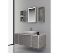 Casa Padrino Ensemble de salle de bains de luxe Gris / Argent 142 cm - Meubles de salle de bains
