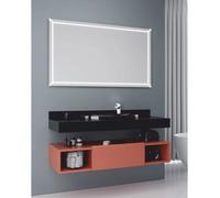 Casa Padrino Ensemble de salle de bains de luxe noir mat / rose mat 120 cm - Meubles de salle de bains