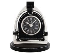 Casa Padrino, horloge de table design de luxe, modèle Cadance Day-Date, depuis 1909, mouvement automatique, argent/noir, dimensions : 17 x 12 x 19 cm