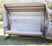 Casa Padrino Housse de protection de balançoire de luxe Hollywood Gris 190 cm - Housse de protection de balançoire de jardin résistante aux intempéries - Accessoires de jardin - Qualité de luxe