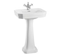 Casa Padrino Lavabo de luxe en porcelaine avec socle 56 x 47 x H. 90 cm - Hôtel Restaurant Meubles