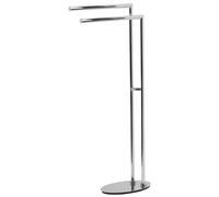 Casa Padrino Luxe Porte-serviettes de salle de bain Argent 32 x H. 87,5 cm - Porte-serviettes en laiton sur pied - Meubles de salle de bain - Meubles d'hôtel - Qualité de luxe - Italy