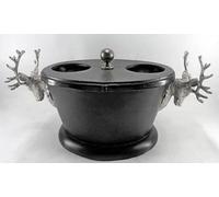 Casa Padrino Luxe Seau à vin en aluminium Noir / Argent 35 x 25 x H. 20 cm - Accessoires de Luxe