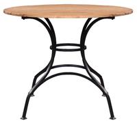 Casa Padrino Luxe Table de jardin Art Nouveau Marron / Noir Ø 100 x H. 78 cm - Table ronde de jardin et de terrasse - Meubles de jardin et de terrasse Art Nouveau